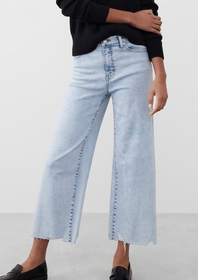go-to everyday jeans — lightweight denim with a little stretch. the wash and raw hem is so good! (some colors have regular hems fyi) — $34 in cart after codes.

everyday jeans | casual jeans | wide leg cropped jeans | high waist wide leg jeans | light wash jeans | lightweight denim

#LTKSaleAlert #LTKFindsUnder50 #LTKMidsize