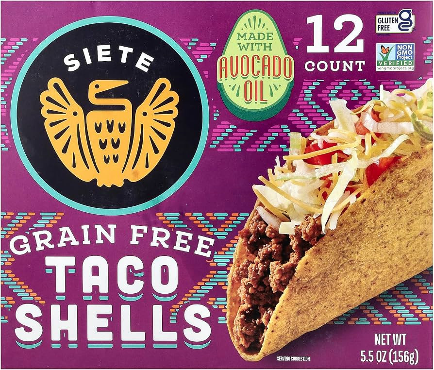 Siete Family Foods, Taco Shells Grain Free, 5.5 Ounce | Amazon (US)
