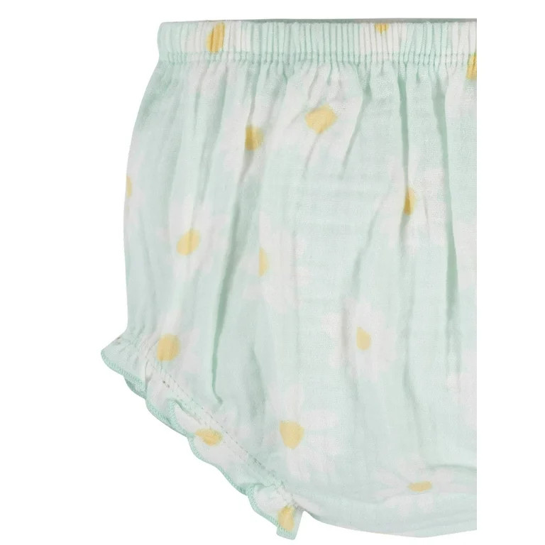 Modern Moments By Gerber Baby Girl Gauze Tank Top & Short, 2-Piece Outfit Set, (0/3 Months - 24 M... | Walmart (US)