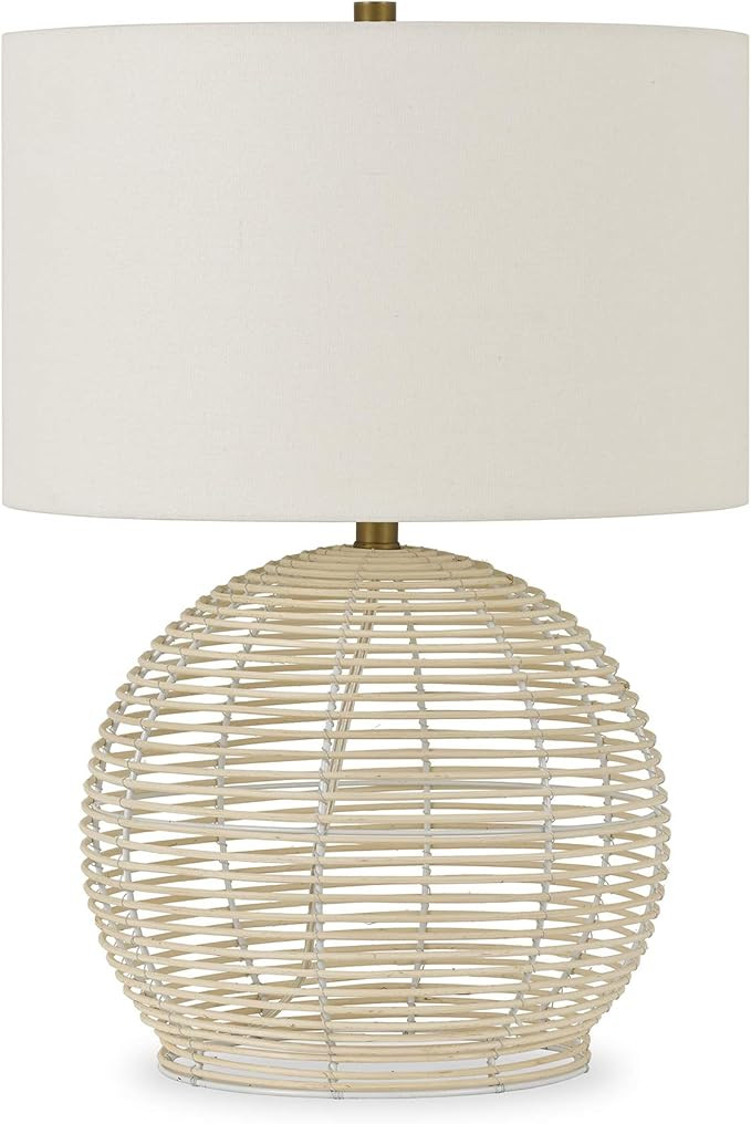 Henn&Hart TL0081 Modern Coastal Style Table Made of Brown Rattan for Bedside Nightstand, Bedroom,... | Amazon (US)