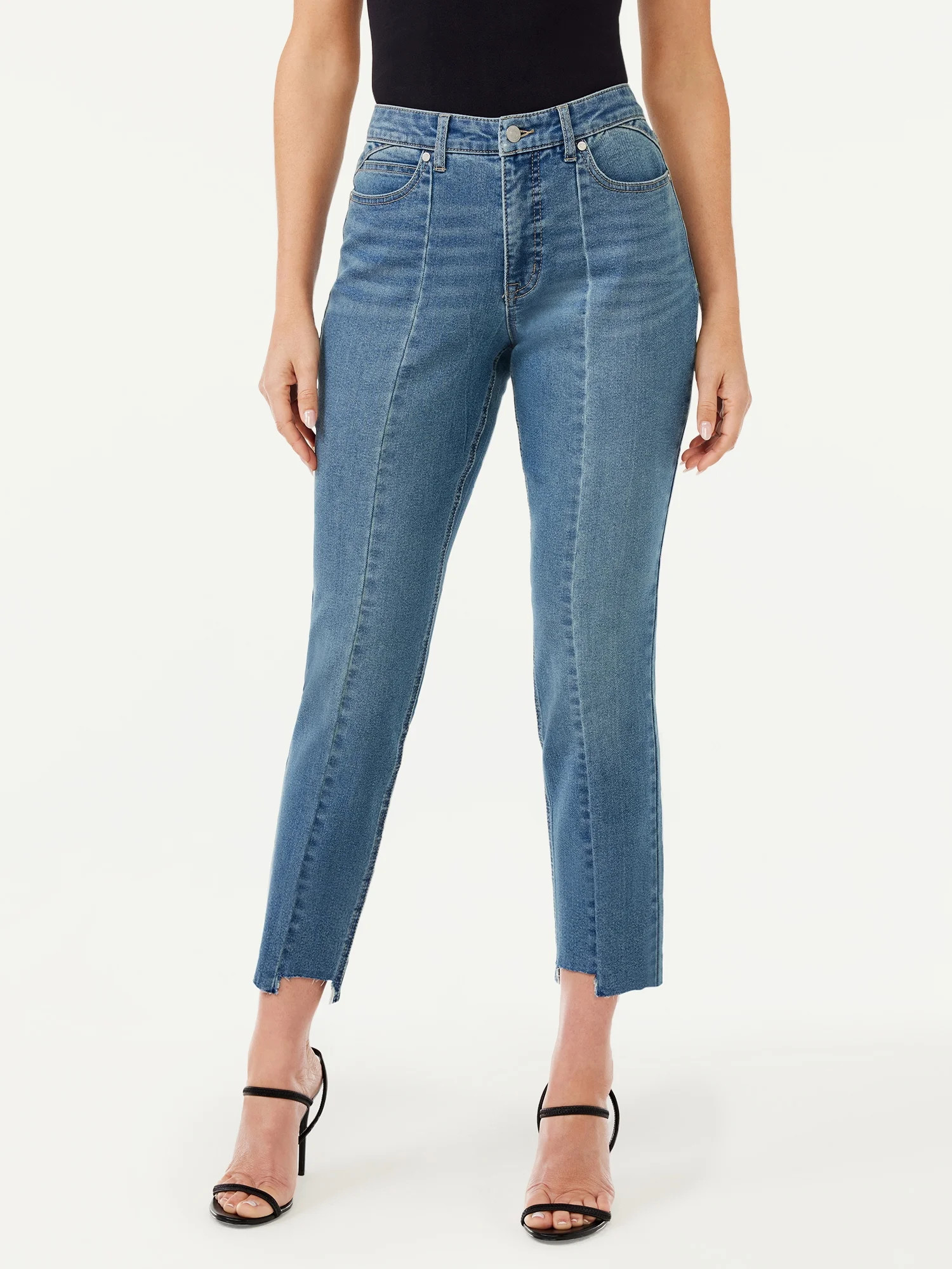 Sofia Jeans Women's Adora Curvy Girlfriend High Rise Front Seam Jeans | Walmart (US)