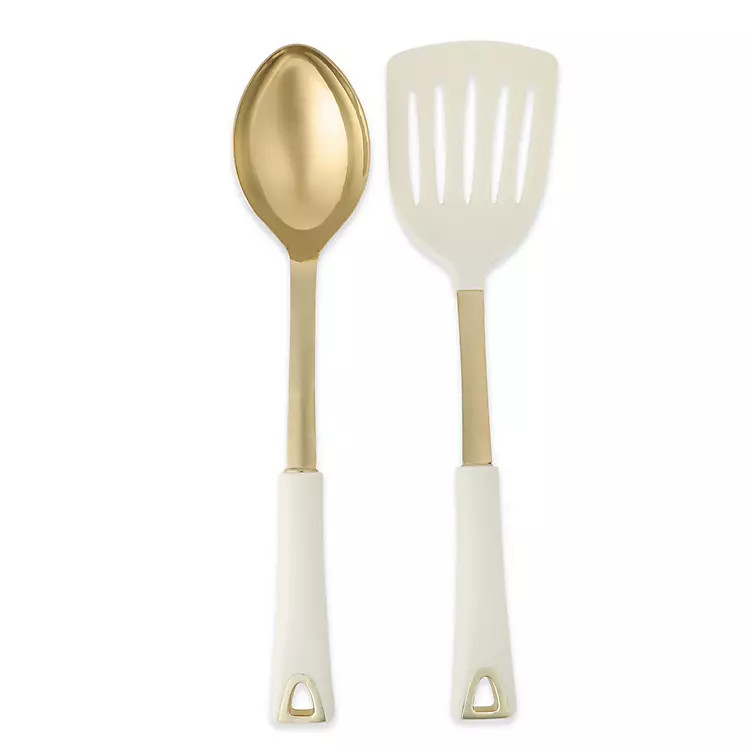 Martha Stewart Lockton 2-pc Slotted Turner & Spoon | Kirklands