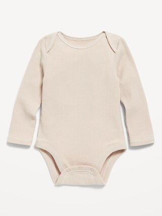 Unisex Long-Sleeve Ribbed Bodysuit for Baby | Old Navy (US)