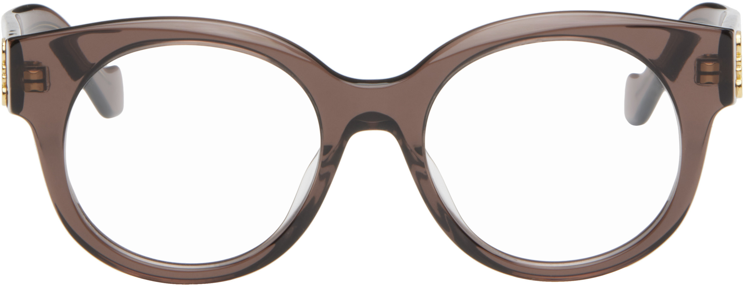 LOEWE Brown Anagram Glasses | SSENSE