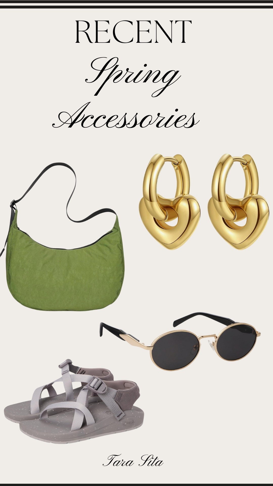 Love the chunky gold minimal earrings and these are my new favorite Spring Go tos 