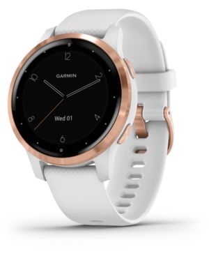Garmin Unisex vivoactive 4S White Silicone Strap Touchscreen Smart Watch 40mm | Macys (US)