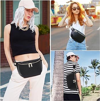 Crossbody Sling Bag Purse for Women - Small Chest Fanny Pack Trendy Travel Faux Leather Cross Bod... | Amazon (US)