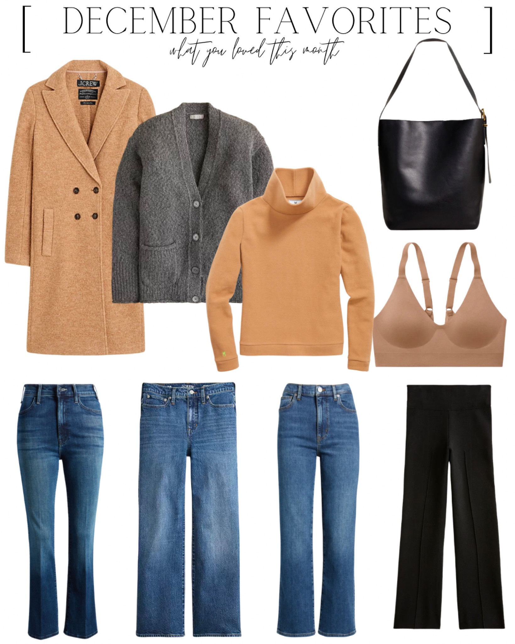 December bestsellers 
Best jeans
Comfortable bra 
Bucket tote

#LTKStyleTip #LTKSeasonal #LTKOver40