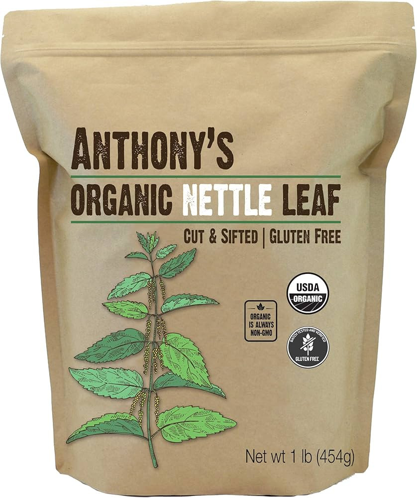 Anthony's Organic Nettle Leaf, 1 lb, Gluten Free, Non GMO, Cut & Sifted, Non Irradiated, Keto Fri... | Amazon (US)