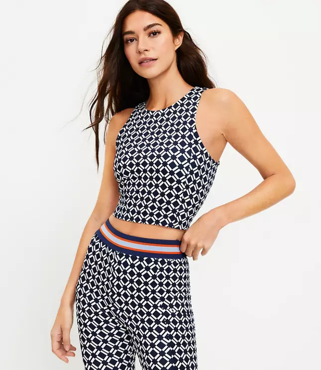 Lou & Grey Geo Luvstretch Racerback Bralette | LOFT