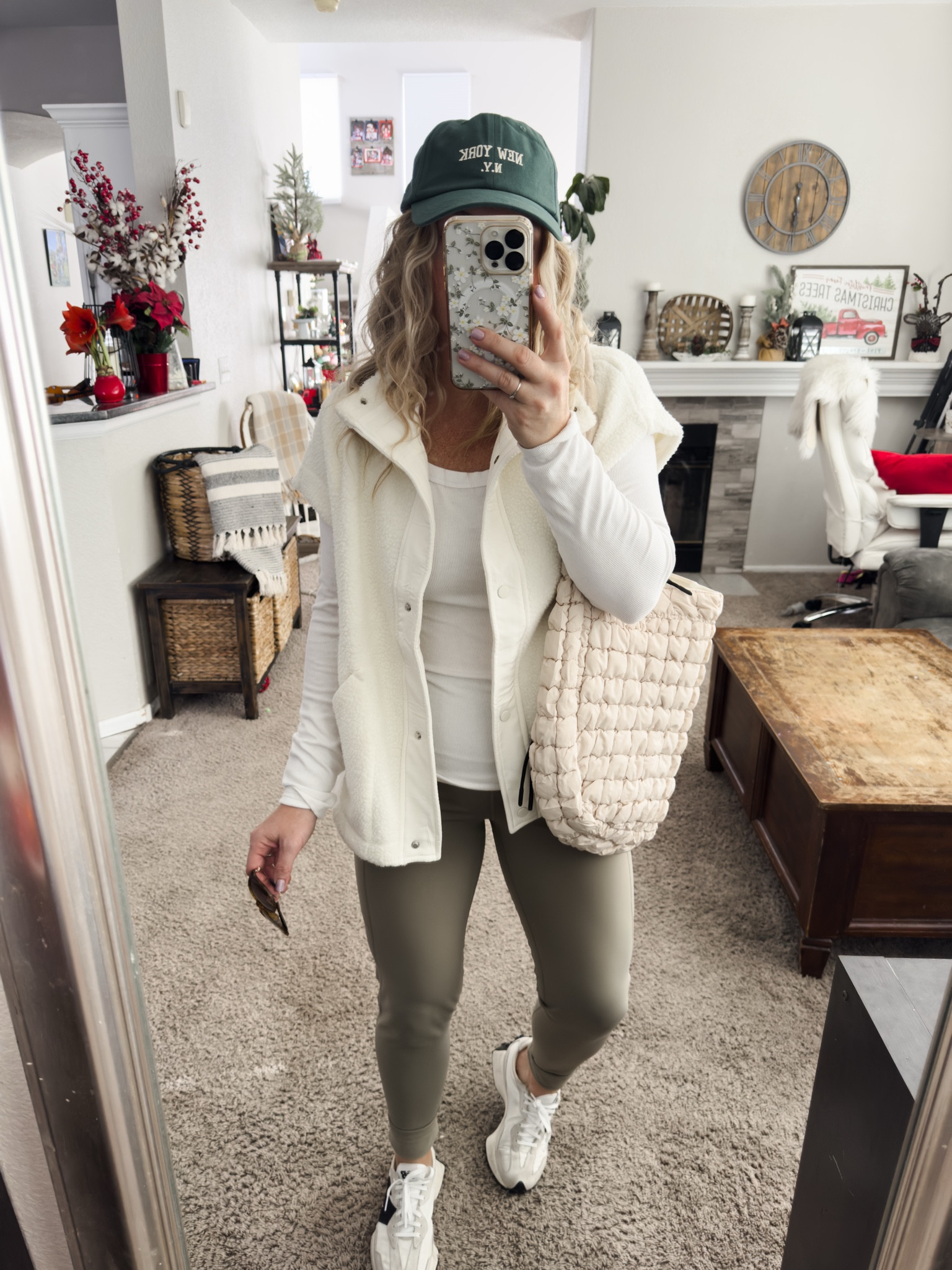 Fleece leggings with a long sleeve white tee, fleece vest, green baseball hat, tote bag and new balance sneakers








Winter outfit
Winter fashion
Amazon winter outfits
Trending winter fashion 
 casual winter outfits | winter fashion | size 4-6 | cold weather outfits | winter outfit ideas | layering outfit for the cold| winter fashion 2025 | outfit inspo | outfit ideas | winter outfits amazon  | casual outfit Ideas  | Outfits | Amazon Casual Outfit | Cute casual outfits | Preppy Outfit 

#LTKootd #LTKFindsUnder50 #LTKPetite