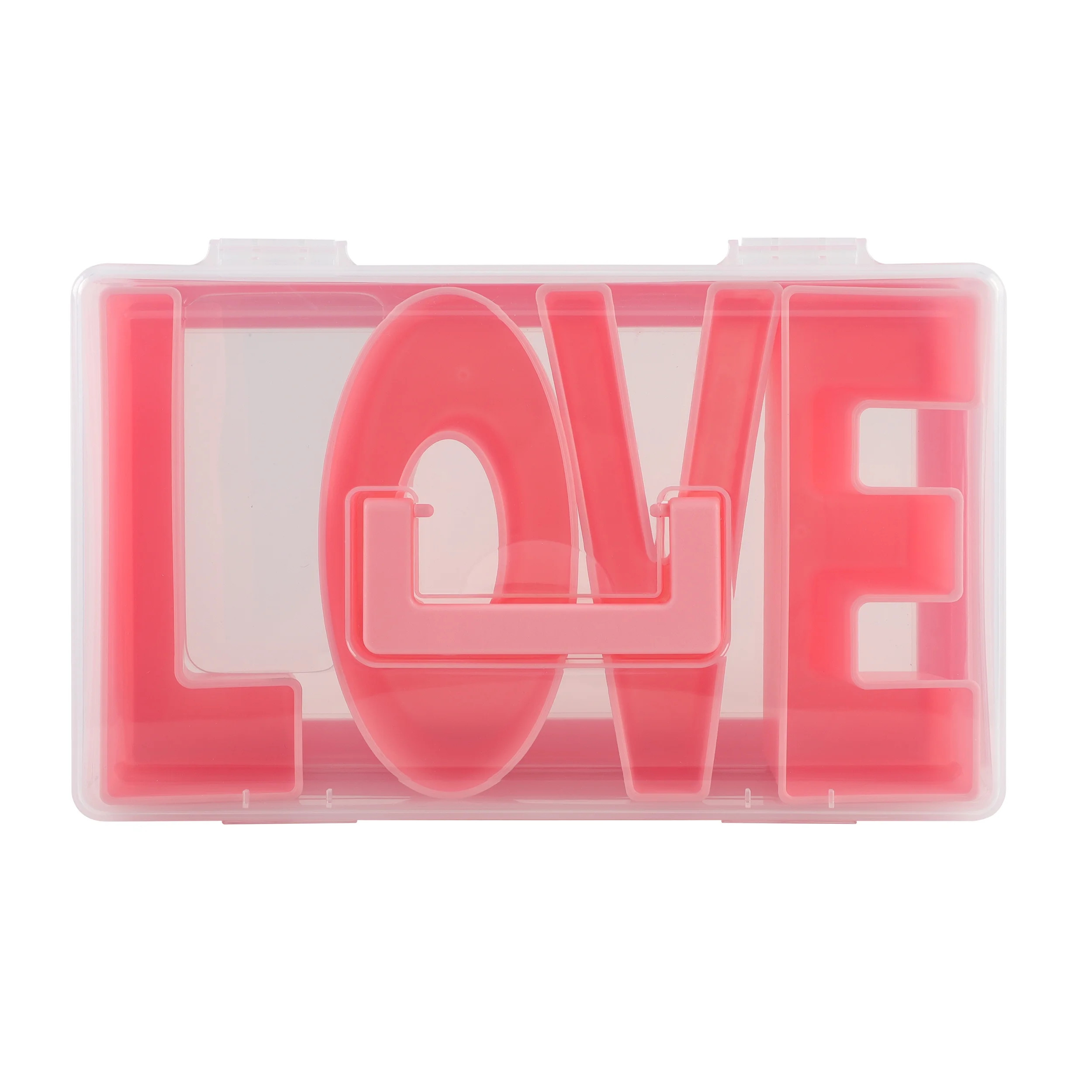 Cook with Color Valentine’s Day Figural Plastic Snack Box, Pink LOVE Design | Walmart (US)