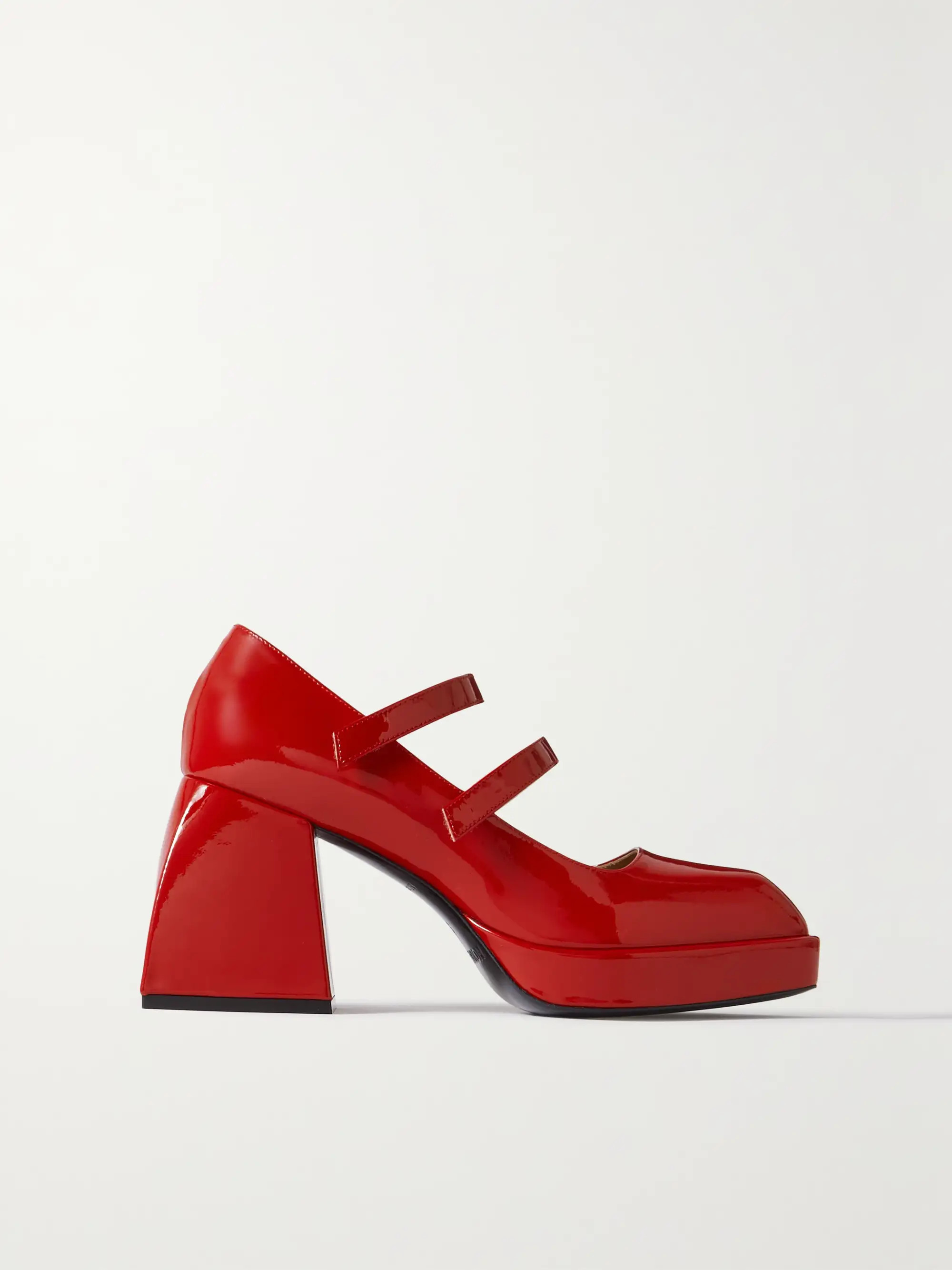 Bulla Babies patent-leather platform Mary Jane pumps | NET-A-PORTER (US)