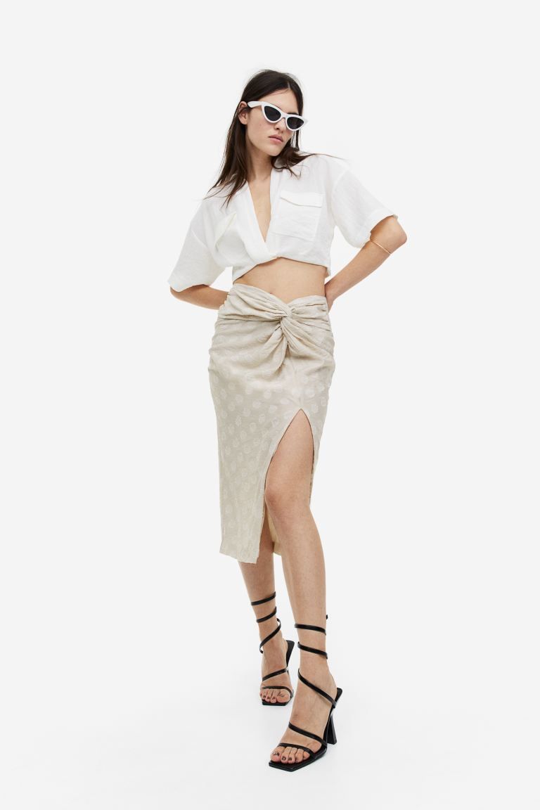 Knot-detail skirt | H&M (UK, MY, IN, SG, PH, TW, HK)