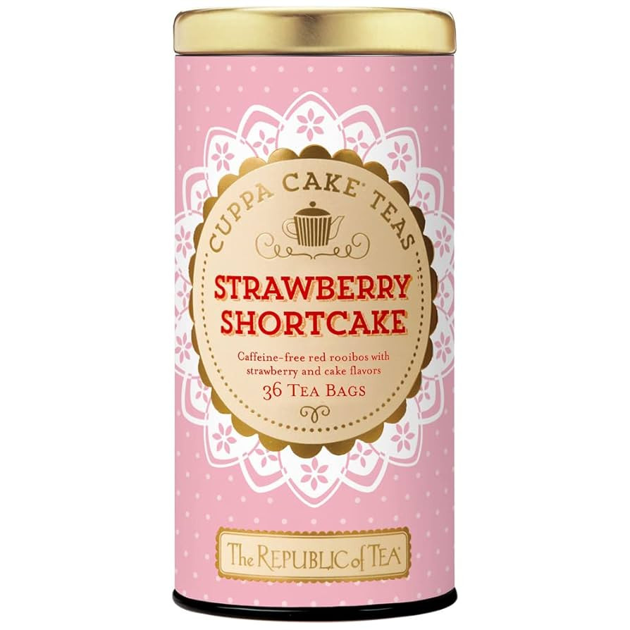The Republic of Tea - Strawberry Shortcake Cuppa Cake Herbal Tea, 36 Tea Bags | Amazon (US)