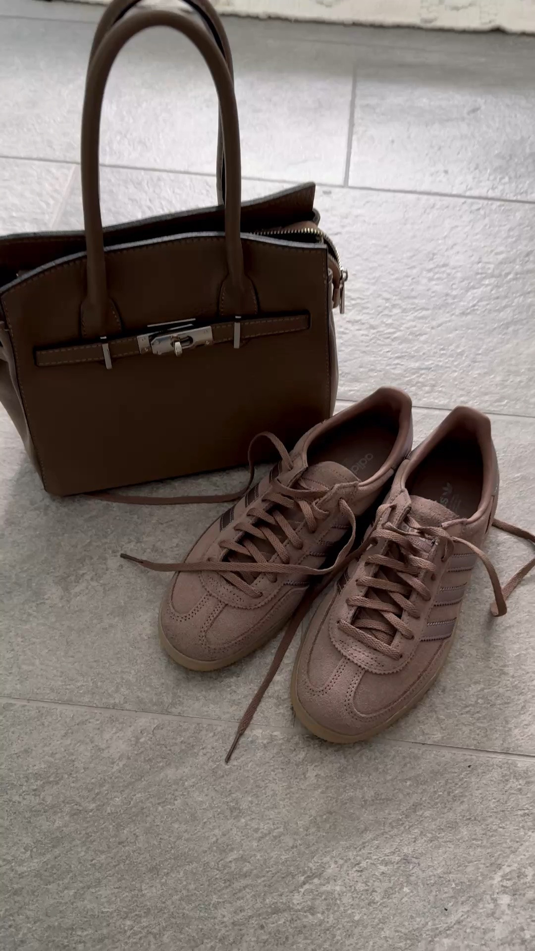 Series on bag/shoe matching for fall 2026!
First up, brown Adidas matching with my leather bag (from Epcot).

#LTKSeasonal #LTKOver40