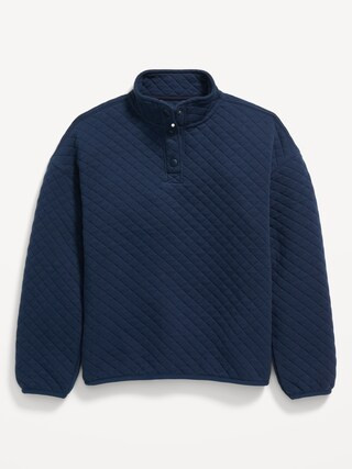 Long-Sleeve Quilted 1/4 Snap-Button Sweater for Boys | Old Navy (US)