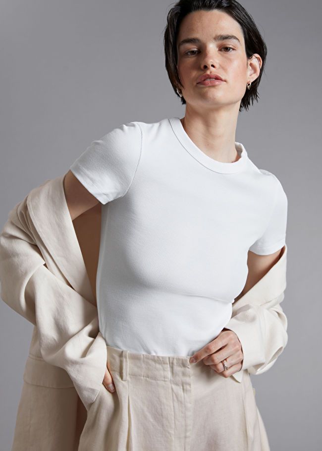 Ribbed Cropped T-Shirt | & Other Stories US