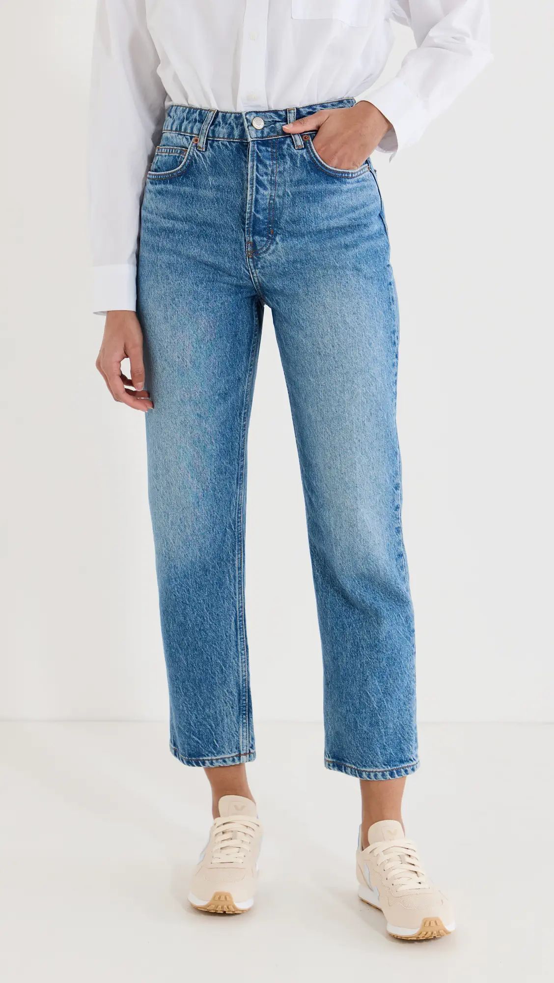 Reformation Cynthia High Rise Straight Cropped Jeans | Shopbop | Shopbop