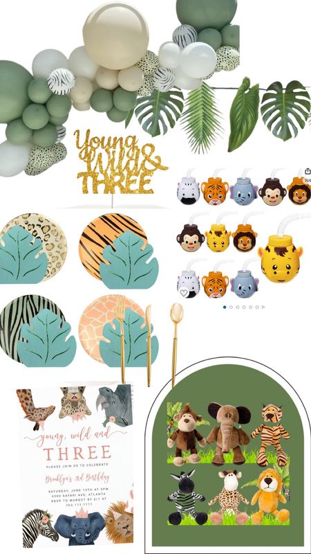 Young, Wild and Three! This cute Sarai inspired birthday party was such a hit! The decor was jungle-themed and each kiddo got to take home a stuffie! 

#LTKkids #LTKparties