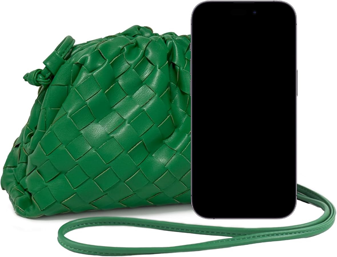 Woven Dumpling Bag for Women Clutch Purses, Cloud Crossbody Handbag Soft Shoulder Bag | Amazon (US)