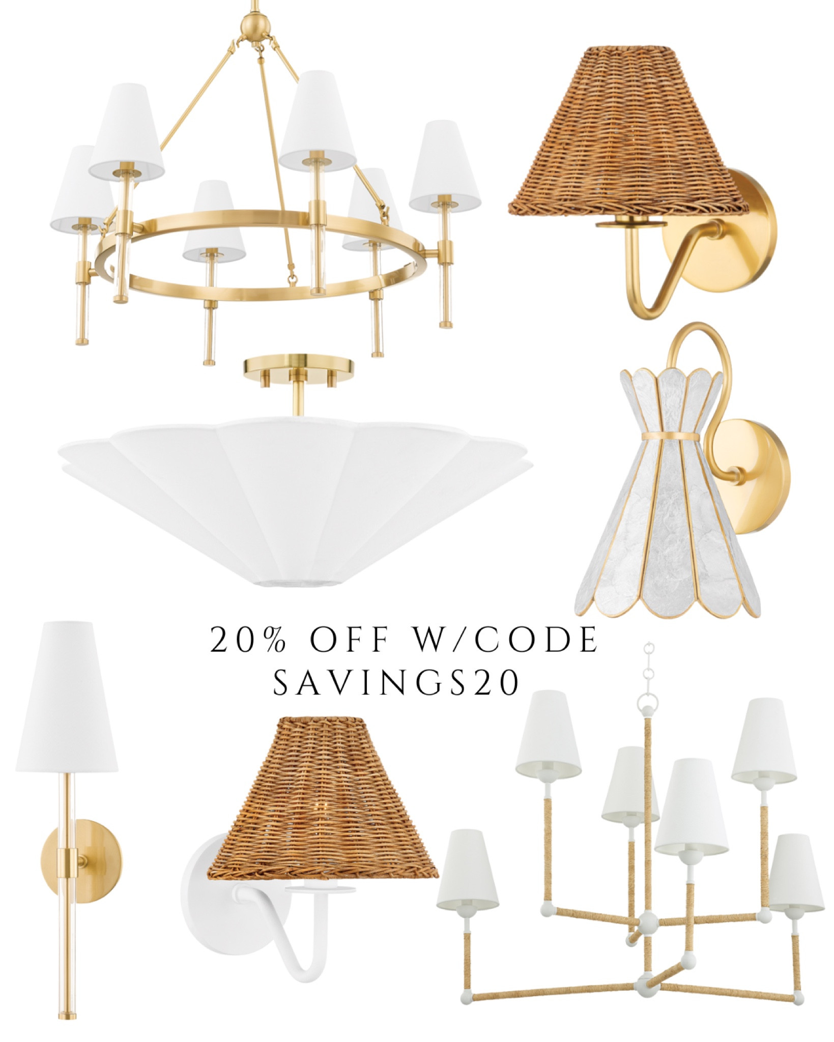 20% off of beautiful lighting with code SAVINGS20 

#LTKhome