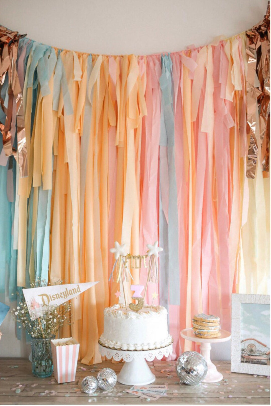 Ready to Ship Option Tablecloth Fringe Backdrop, Flagtape Backdrop, Fringe Backdrop, Birthday, Pa... | Etsy (US)