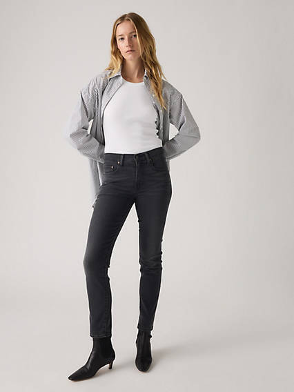 Levi's 724 High Rise Straight Jeans - Women's - 24X30 - Black | Levi's UK