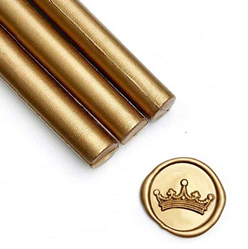 UNIQOOO Mailable Glue Gun Sealing Wax Sticks for Wax Seal Stamp - Metallic Antique Gold, Great for W | Amazon (US)