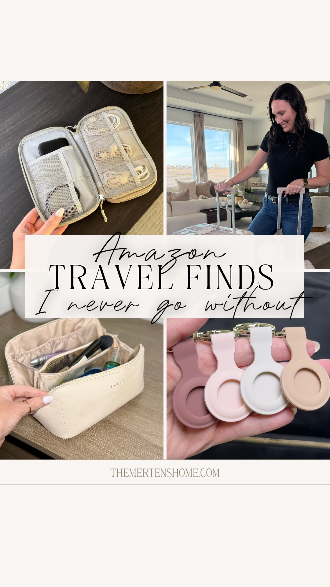 My go-to Amazon travel essentials 🤍 From sleek luggage to handy chargers that make every trip smoother, plus tech faves, organization pieces, makeup bags, and travel organizers I always pack. 

 #LTKTravel