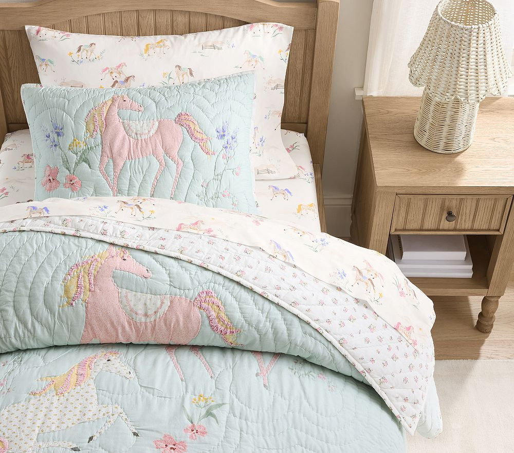 Floral Horse Quilt & Shams | Pottery Barn Kids