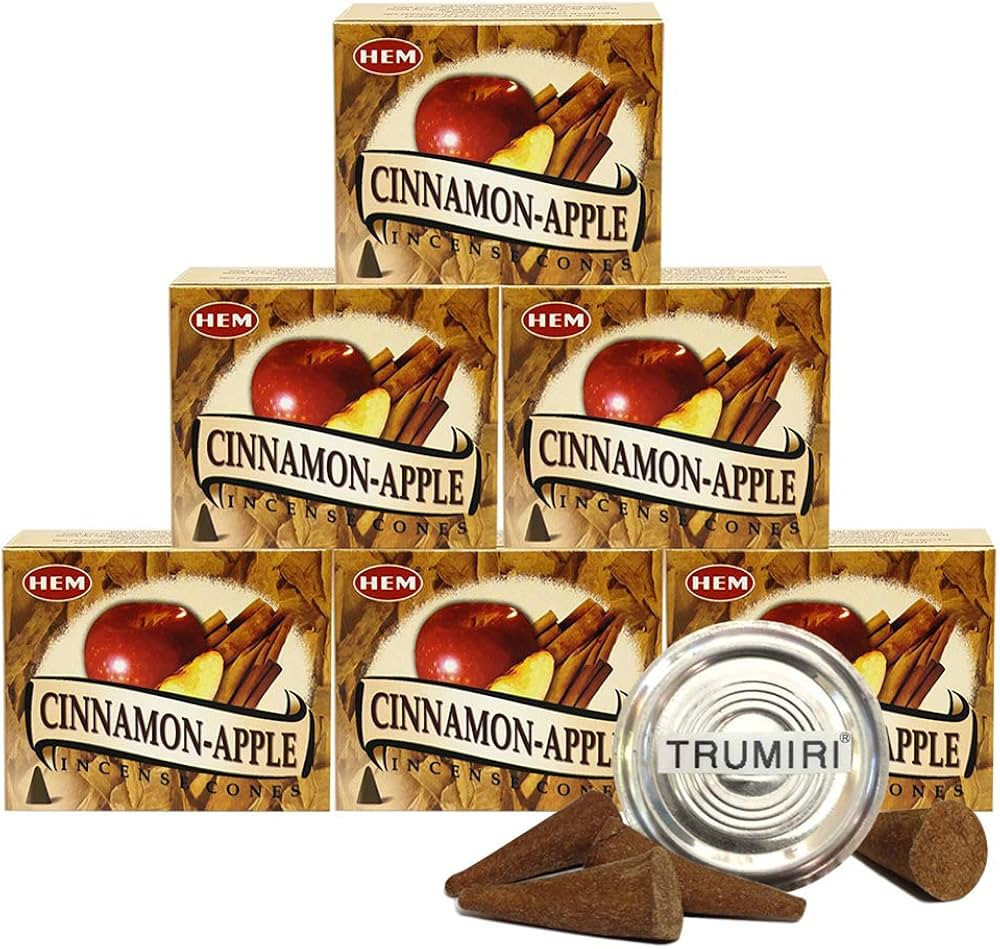 TRUMIRI Paquete de soporte para cono de incienso con dobladillo, canela, manzana, incienso, paque... | Amazon (US)