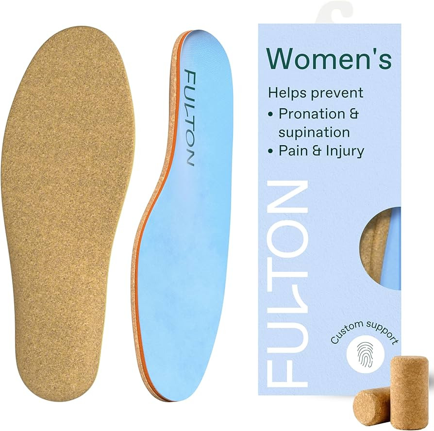 Fulton Insoles Women's Active Inserts with Custom Molding - Cork & Shock Absorption for Stability... | Amazon (US)