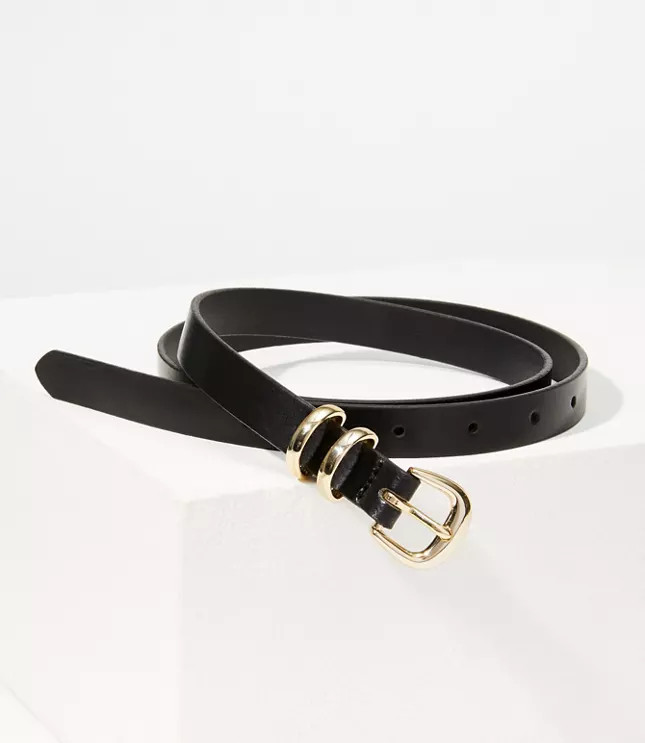 Double Ring Leather Belt | LOFT
