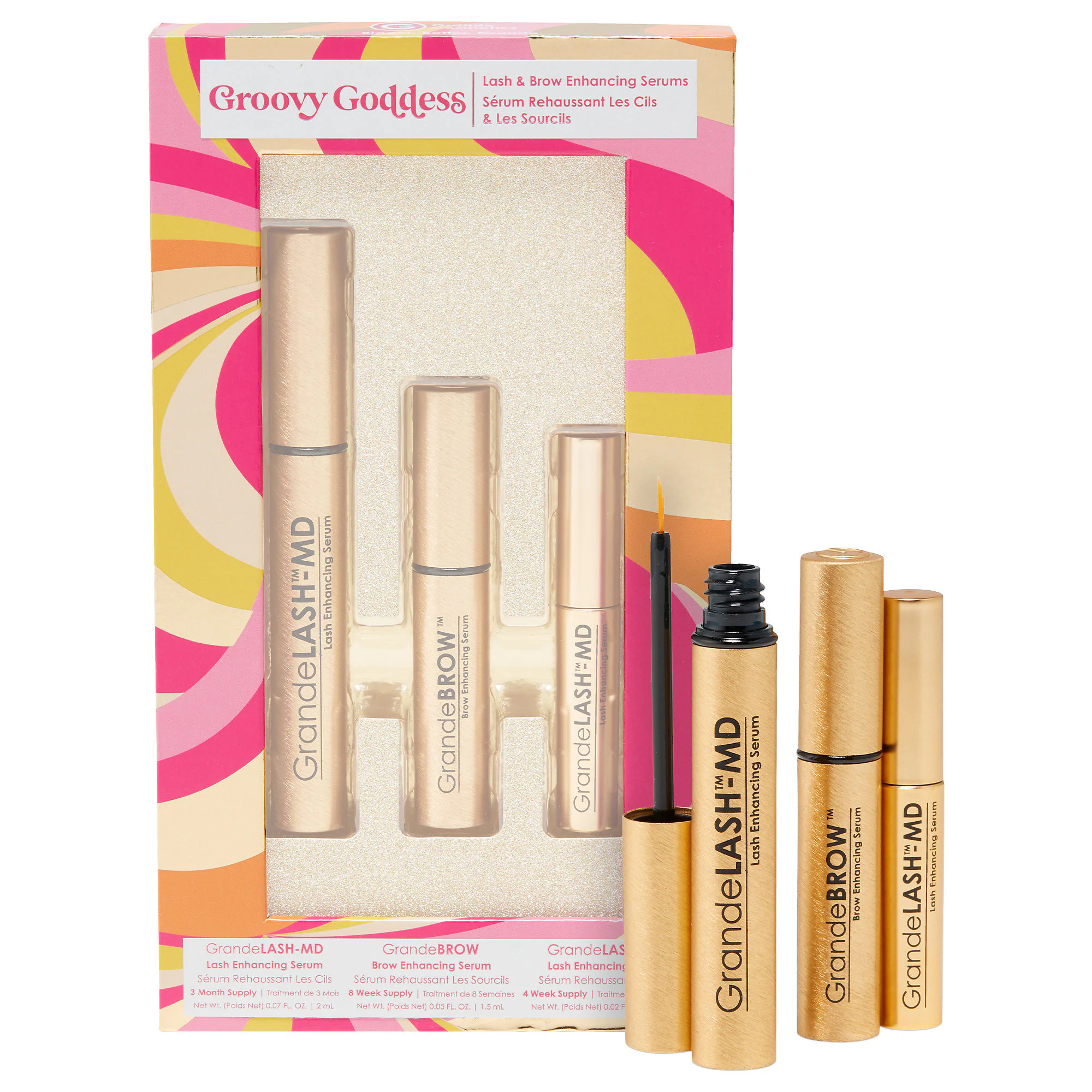 Grande Cosmetics Groovy Goddess Lash and Brow Serum Set | Sephora (US)