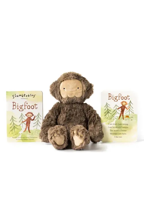 Slumberkins Bigfoot Stuffed Animal & 'Bigfoot' Board Book in Brown at Nordstrom | Nordstrom