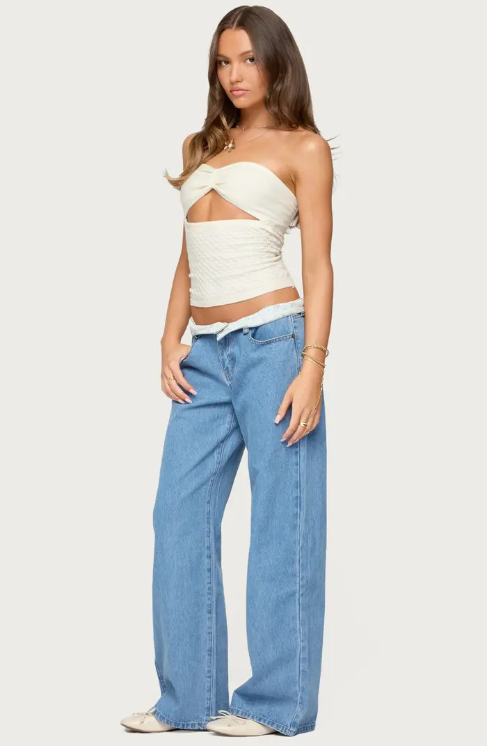 Cutout Strapless Knit Top | Nordstrom