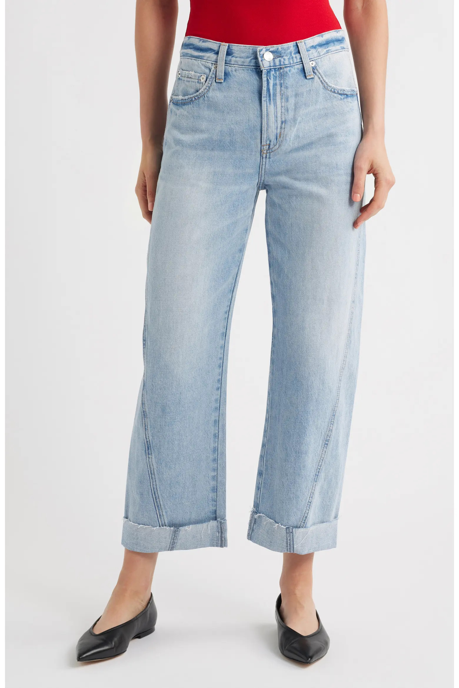 Pistola Kacey Cuffed High Waist Boyfriend Jeans (Women) | Nordstrom | Nordstrom