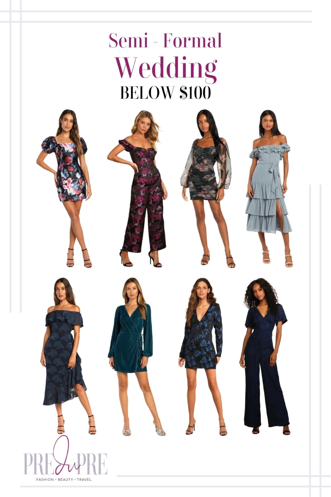 Ever wonder to wear to a fall/winter wedding? I’ve put together wedding guest attire guide for you. You can also read more about the dos and donts of dressing up for a wedding at my blog, www.predupre.com

Wedding, wedding guest, wedding guest outfit, wedding guest inspiration, guest outfit, dress, black tie, formal, semi-formal, casual

#LTKwedding #LTKunder100 #LTKstyletip