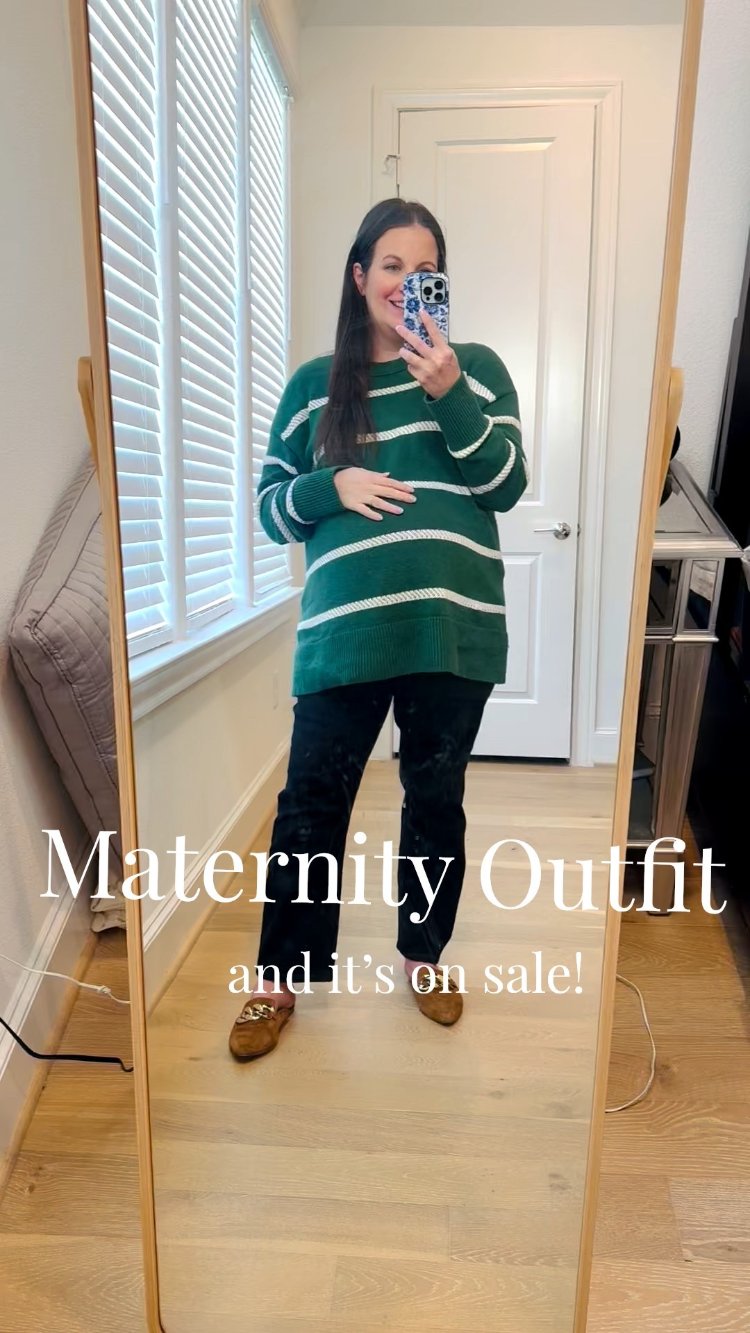 This cozy winter outfit is one of my favorite looks right now—and it’s even better because it’s on sale. I’m wearing a green striped sweater styled with black jeans that are truly the best maternity jeans for comfort and a flattering fit.

This maternity outfit is easy, bump-friendly, and perfect for everyday wear. It’s a great example of chic winter outfits for women that work beautifully during pregnancy while still feeling stylish. If you’re building out your closet with versatile pregnancy outfits you can wear on repeat, this combo is such a good one.

Linking everything below so you can recreate this sale find winter look 

#LTKSeasonal #LTKSaleAlert #LTKBump