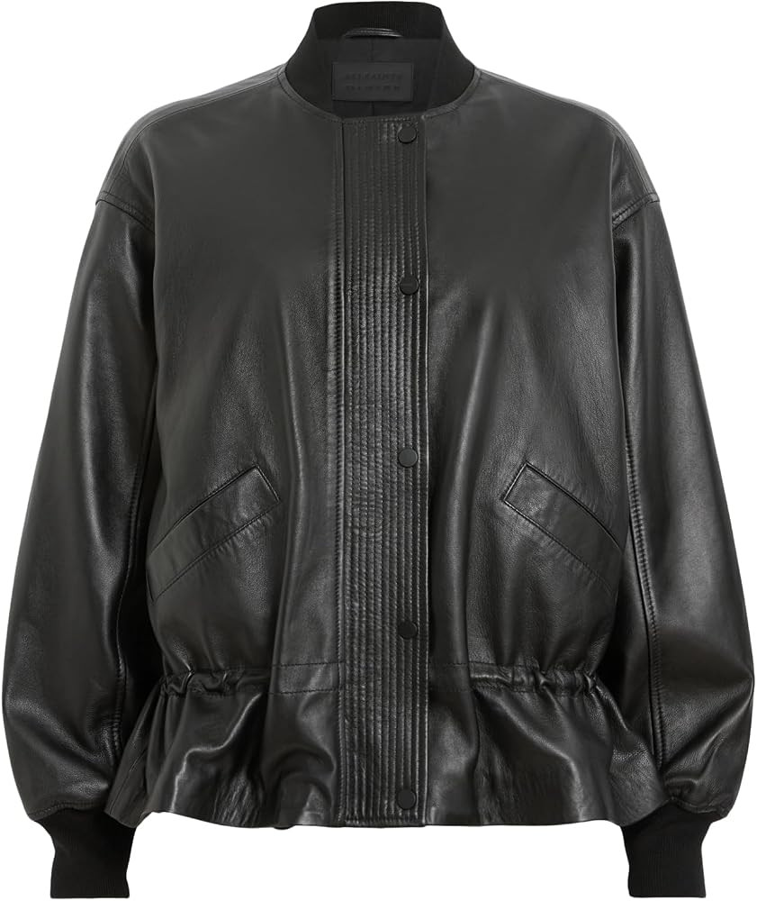 AllSaints womens Sofi Leather Bomber | Amazon (US)