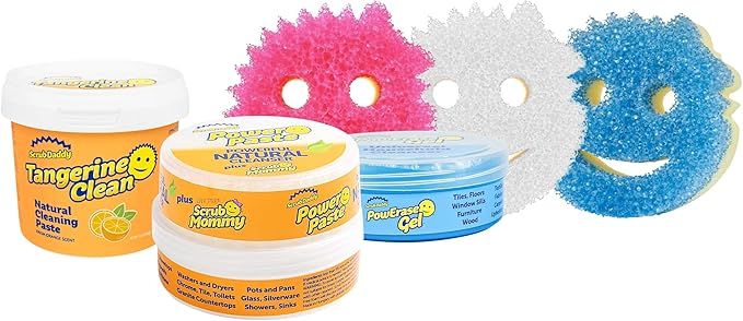 Scrub Daddy Sponges + Household Cleaning Supplies Bundle - PowerPaste Cleaning Putty, Tangerine C... | Amazon (US)