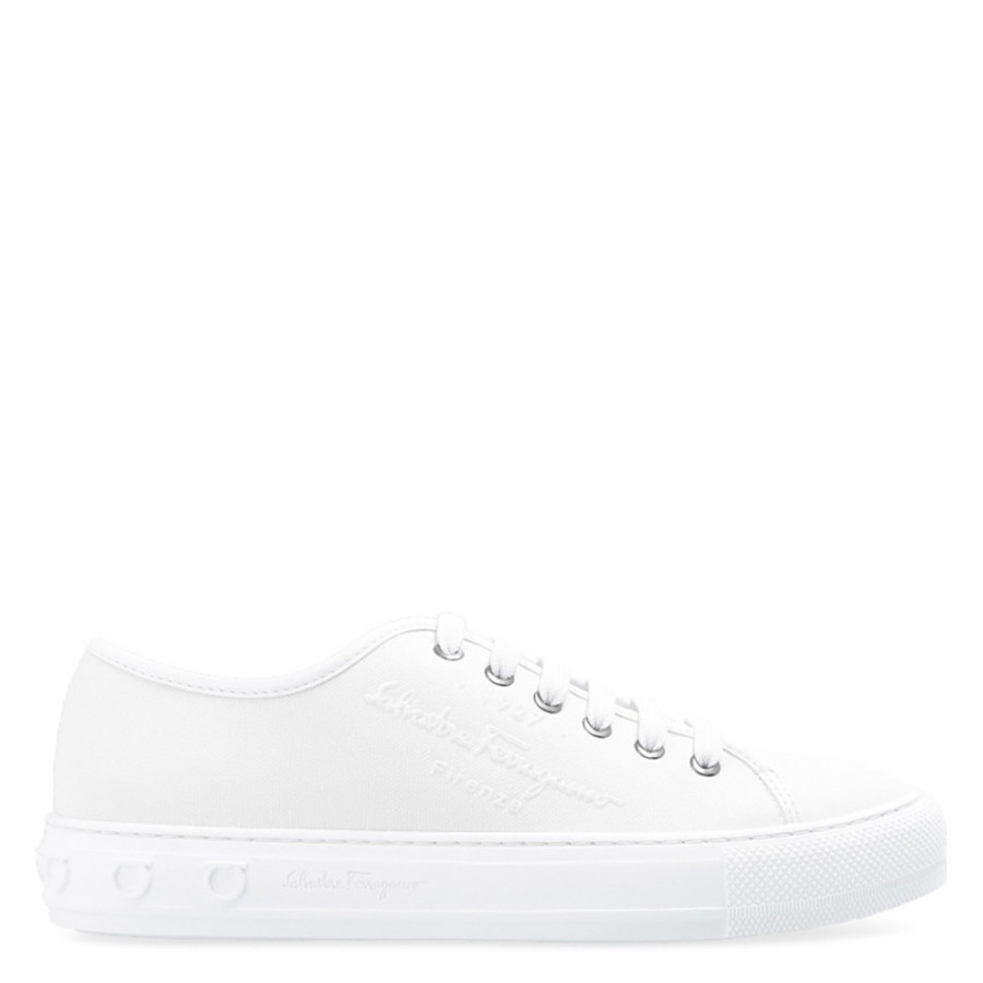 Ferragamo Ladies White Sneakers, US Size 4.5 | Jomashop.com & JomaDeals.com