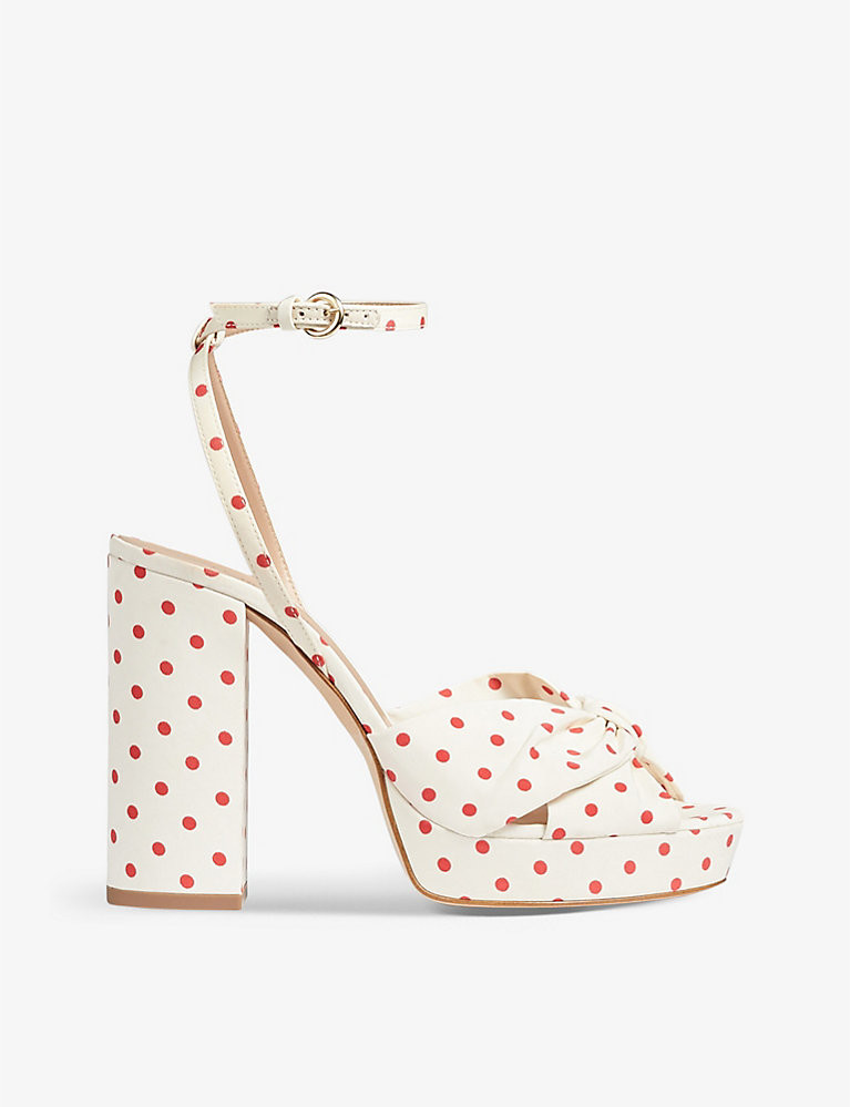 Amanda knotted spot-textile platform sandals | Selfridges