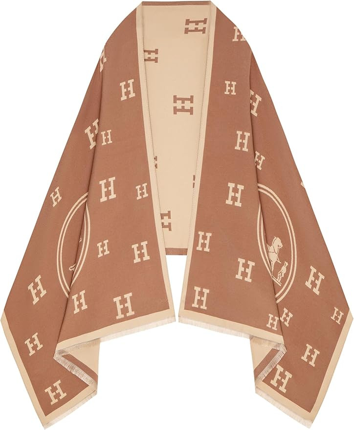 Reversible Pashmina Shawl Wrap for Women Big Scarf, Open Front Poncho Cape Gift | Amazon (CA)