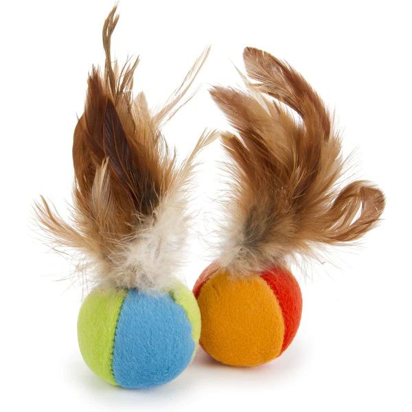 SmartyKat Flutter Balls Feathery Cat Toy | Chewy.com