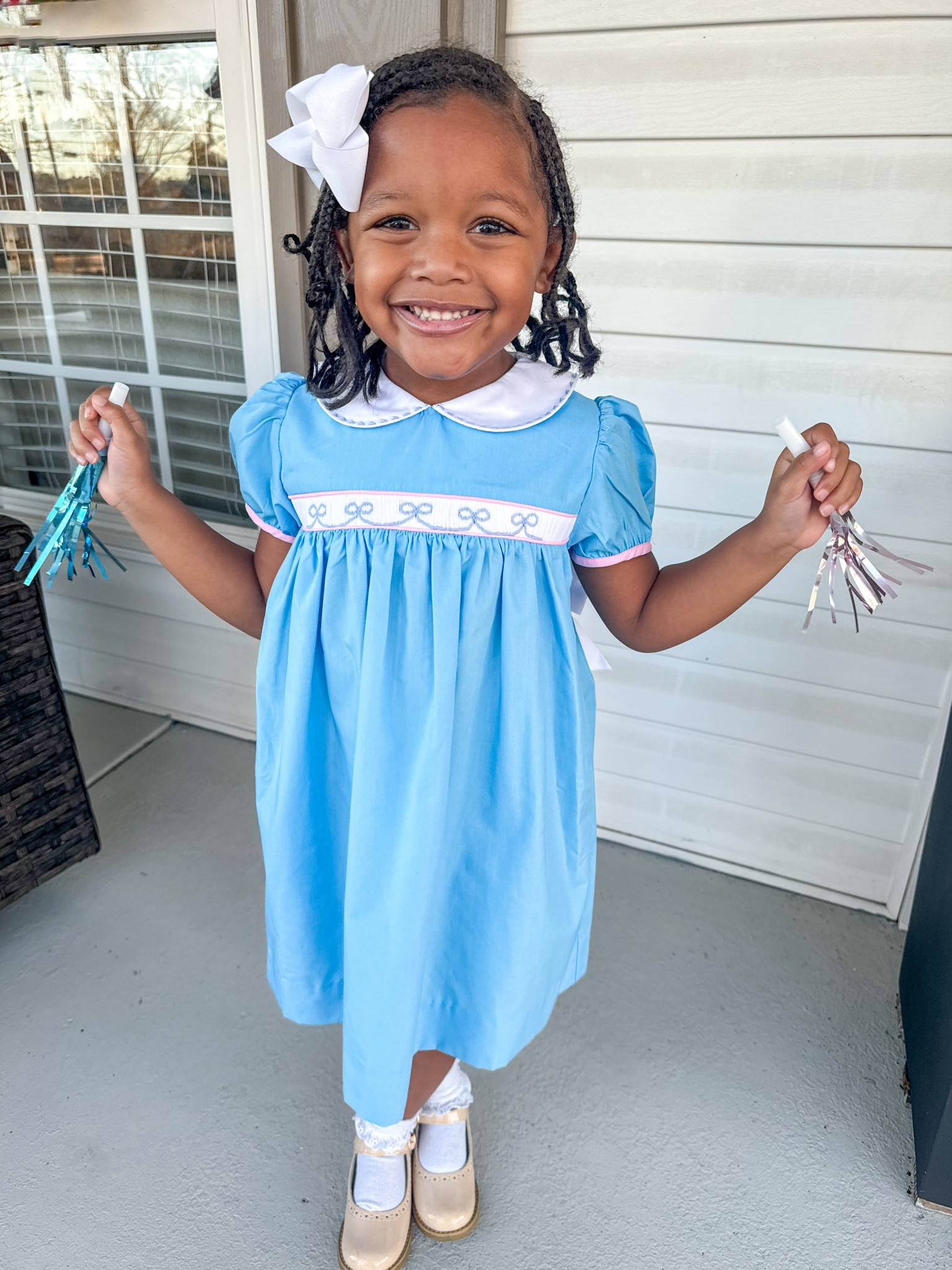 Ready to celebrate the new year in style! Swooning over this gorgeous dress 🩵🎀🎉 Runs TTS. Wearing a 5. 
Toddler girl • winter outfits • dresses • kids clothes 

#LTKStyleTip #LTKKids