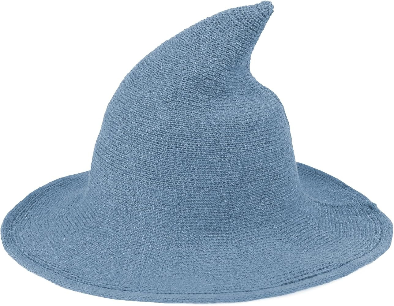 Century Star Women Witch Hat for Halloween Wool Hats Wide Brim Spire Knitted Cap Party and Daily | Amazon (US)