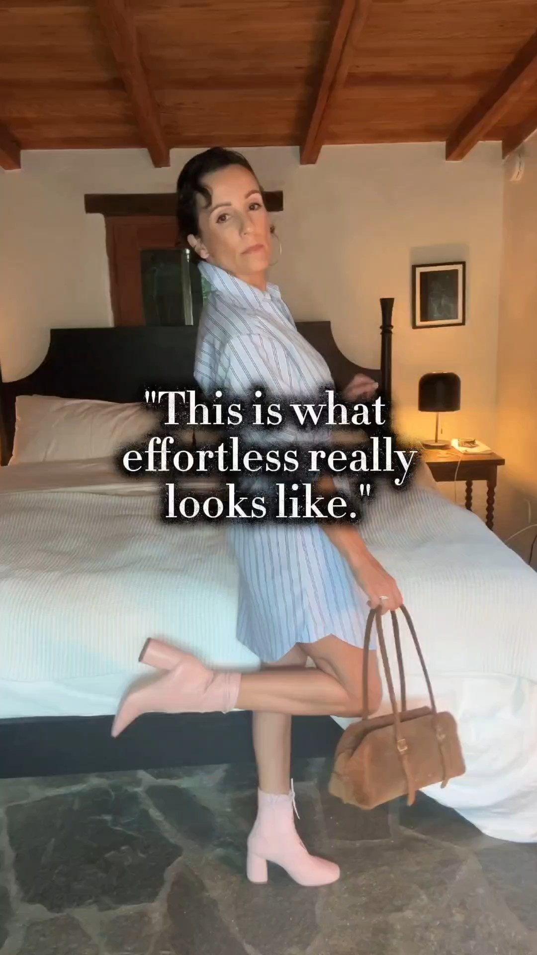 Comment "SHOP" and I will send you the links. This classic shirt dress with beautiful stripes is effortless and chic. So comfy with pockets and endlessly versatile. #StyleWithEugenia#FitIsEverything#StyledByEugenia#ElevatedEverydayStyle#TimelessStyleFormula#quietluxury#modernclassic#effortlessstyle#bagsoftheday#ltkit

#LTKootd #LTKOver40 #LTKdayinmylife