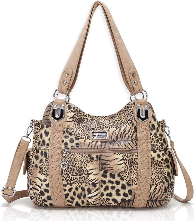 Angel Barcelo Roomy Fashion Hobo Womens Handbags Ladies Purse Satchel Shoulder Bags Tote Washed L... | Amazon (US)